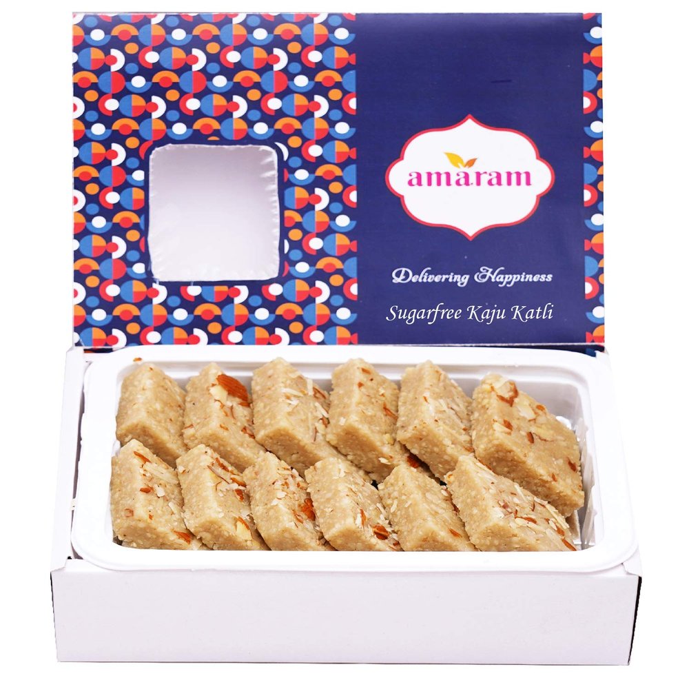 Amaram by Ghasitaram Sugarfree Kaju Katli Sweets Gift, 200g||Sugar Free Sweets|Diabetic Friendly|Diwali Sugar Free Sweets Box|Sugarfree Sweet|Sugarfree