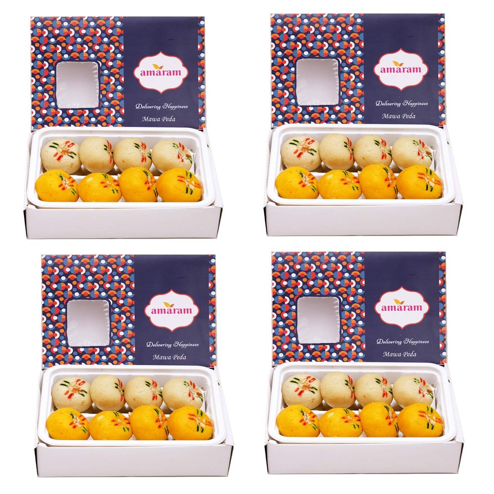 Amaram by Ghasitaram Mawa Peda Sweets Gift, 800g |Sweets|Sweets Gift Pack|Diwali Sweets|Indian Mithai|Diwali Sweets Gift Box|