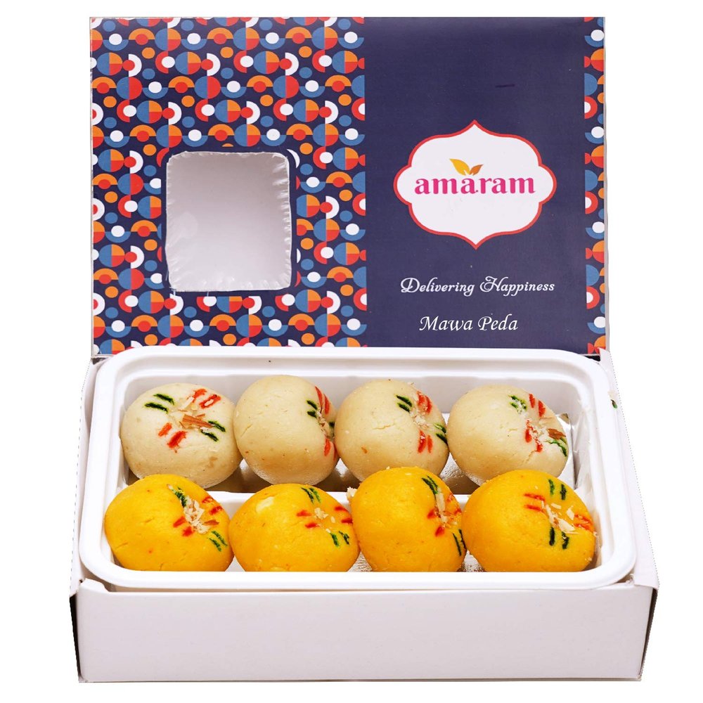 Amaram by Ghasitaram Mawa Peda Sweets Gift, 200g |Sweets|Sweets Gift Pack|Diwali Sweets|Indian Mithai|Diwali Sweets Gift Box|