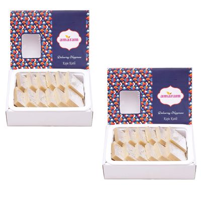 Amaram by Ghasitaram Kaju Katli Sweets Gift, 400g |Sweets|Sweets Gift Pack|Diwali Sweets|Indian Mithai|Diwali Sweets Gift Box|