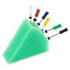 50 Endodontic Green Dental Triangle Sponge Foam Cushion Holders for Endo Files by PlastCare USA view 1