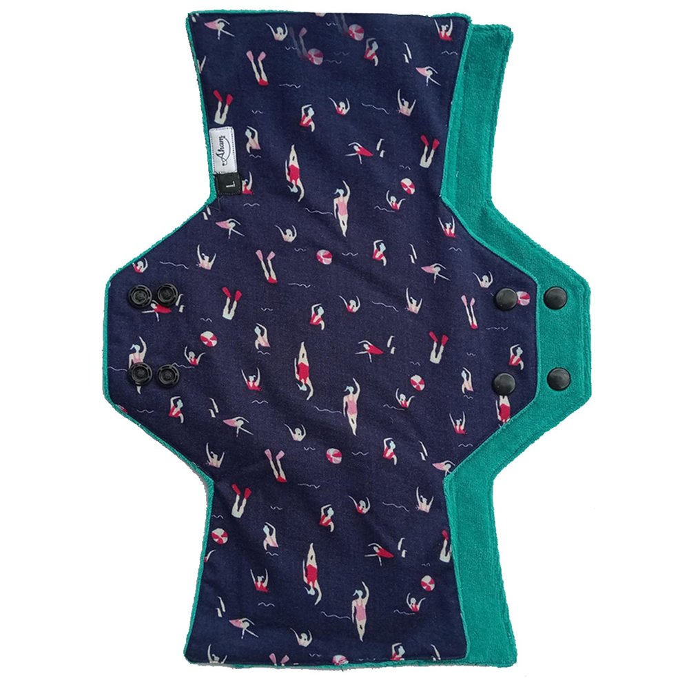 Aham Perfectly Hygienic And Long Washable And Reusable Cloth Pads With Pouch (Pack of 1) (Large)