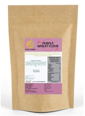 A D Food & Herbs Organic Purple Wheat Flour Edible 3 KGS