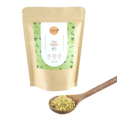 Samak Homemade Milk Masala / Doodh Masala with Kesar(Saffron) and Dry Fruits | No Preservatives, No Added Colours | Tasty and Healthy drink for Kids & Adults - 100gm