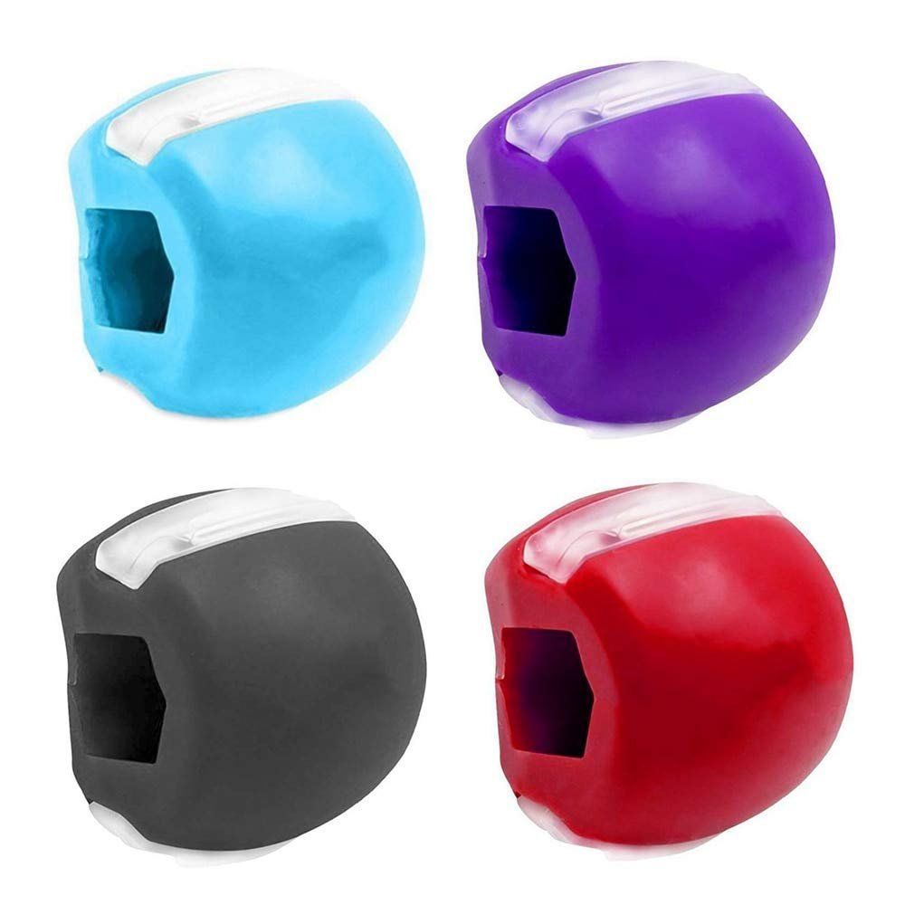 1pc Food-grade Silica Gel Exercise Chew Ball Muscle Training Fitness Ball go mouth jawline Jaw Muscle Exerciser chew ball Face lift