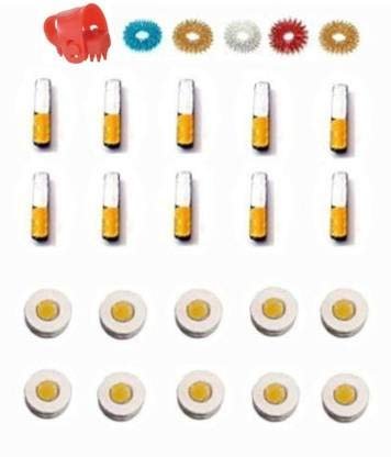 MANAV Sujok Therapy Acupressure Bar Set Of 2 & Chakra Set Of 2 Magnets With Finger Massager Rings Set Of 5 Bar Magnets