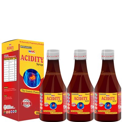 30M Ayurvedic Acidity Gas Relief Medicine Syrup (5 x 200 ml) for Hyperacidity, Indigestion, Gas, Flatulence, Heartburn, Reflux Esophagitis, Lesions of stomach (3)