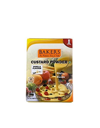 Bakers Custard Powder Vanilla Flavour 100 Grams (Pack of 3)