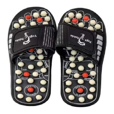 ACi Accupressure Spring Accu Magnetic Therapy Yoga Slippers Paduka for Full Body Blood Circulation Natural Leg Foot Massager Relaxation Slippers For Men and Women (Unisex) (9)