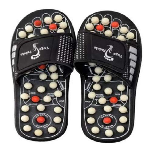 ACi Accupressure Spring Accu Magnetic Therapy Yoga Slippers Paduka for Full Body Blood Circulation Natural Leg Foot Massager Relaxation Slippers For Men and Women (Unisex) (9)