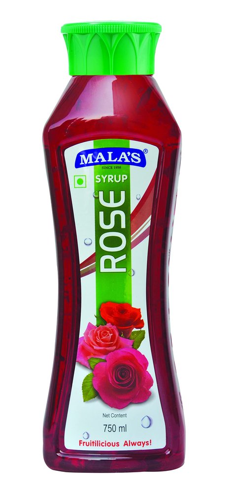 Mala's Rose Syrup | Mixer for Milkshake, RoseMilk, Mocktails, Cocktails, Drinks, Juices, Beverages | 750ML Bottle