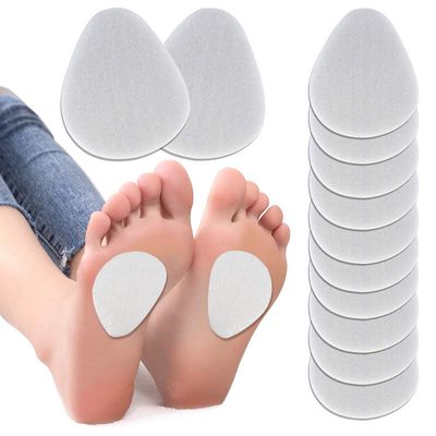 ActFun 6 Pairs (12 Pieces) Felt Metatarsal Pads, 1/4" Thick Reusable Breathable Ball of Foot Cushions, All Day Pain Relief Prevent Calluses Blisters, Foot Arch Support Foot Pads for Women and Men