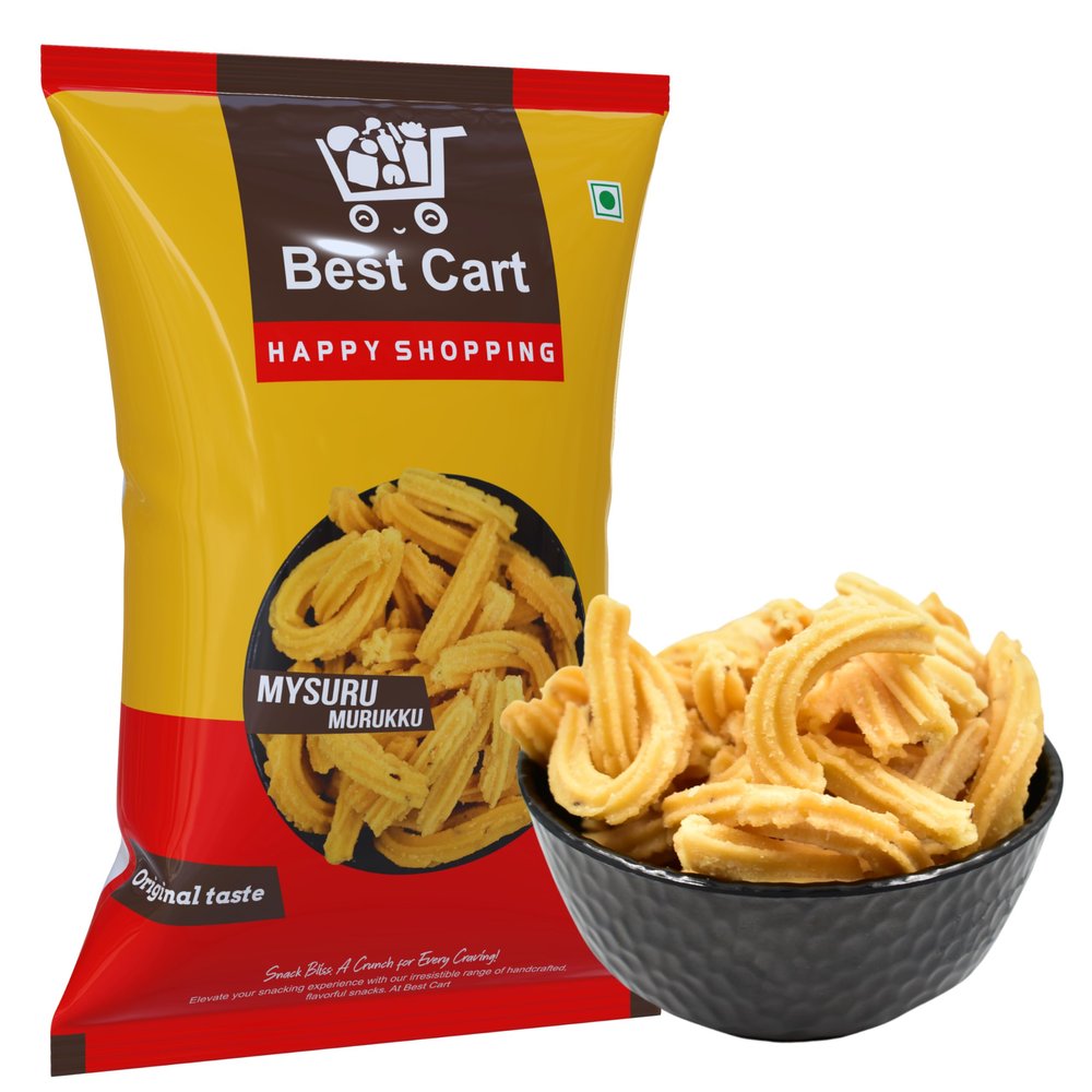 Best Cart-Happy shopping Happy shopping | Famous Indian Namkeen | Gram Flour and Rice Flour Chakli Snack | Mysuru Famous Snacks murukku 250 GRAMS PACK OF 1