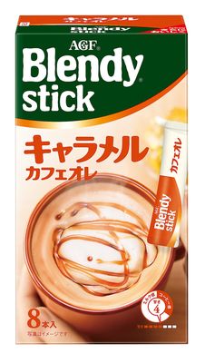 AGF Blendy Stick Caramel Cafe Au Lait 8 Sticks | Made in Japan | Japanese Coffee