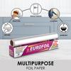 Eurofoil Silver Aluminium Foil Paper Roll for Food Packing 25m 11 Micron, Premium Food Wrap for Kitchen, Ideal for Wrapping, Packing, Storing and Serving (Pack of 1) view 4
