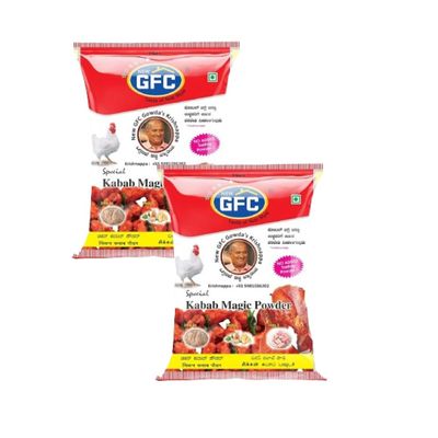GFC Premium Kebab Powder | Just Marinate & Cook Restaurant Dhaba Style | Ready To Cook for Aromatic Flavourful Cooking | Perfect for Cooking, Instant Kabab Masala Ready To Use -2 Kg(Pack Of 2)