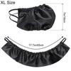 MIKIMIQI Men Beard Bandana, 2 Pack XL Size Men Beard Bib Black Beard Covers Soft and Silky Satin Facial Hair Apron Guard Bonnet Rag Man Bedtime Bib Beard Cap, Oversize Bib for Big Long Beard view 2