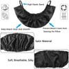 MIKIMIQI Men Beard Bandana, 2 Pack XL Size Men Beard Bib Black Beard Covers Soft and Silky Satin Facial Hair Apron Guard Bonnet Rag Man Bedtime Bib Beard Cap, Oversize Bib for Big Long Beard view 3