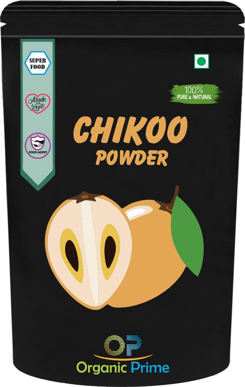 Organic Prime Chiku Powder | Chikoo Fruit Shake Powder | Dry, No Added Sugars and Preservatives - 100 GM by Organic Prime