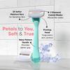 Letsshave Evior 3 Sensitive Shaving Razor Value Set | 1 Handle + 4 Blades | Dual Moisture Bar with AloeVera, Vitamin E, Argan & Avocado Oils | Bikini & Underarm Friendly | Full Body Hair Removal Razor for Women | 6 Months of Worry Free Shaving view 3