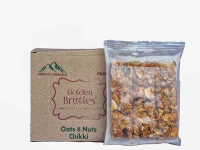 Golden Brittles Oats & Nuts Chikki (Packs of 6 85g each)