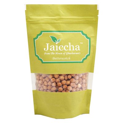 Ghasitaram Gifts Jaiccha - Butterscotch Chips in Green Paper Pouch 200 GMS |Gift for Diwali,Holi,Rakhi,Valentine,Christmas,Birthday,Anniversary,Gift for Her,Him,Mothers Day,Fathers Day|