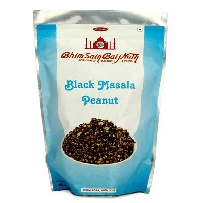 Bhim Sain Baij Nath Agra (Inventor of Dalmoth and Petha) - Black Masala Peanuts / Cocktail Peanuts (350 GMS)