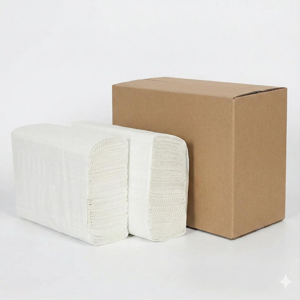 Dhwani Enterprise M Fold Tissue Paper - 1300 Piece 10 Packets