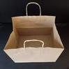 Krithika Kraft Paper Bags With Strong Handles For Shopping, Retail, Restaurants, Grocery, Cake Shops And Take Away-Reusable 130 Gsm (Size:9.5X12X9.5 Inchs) Pack Of 50,Brown view 4
