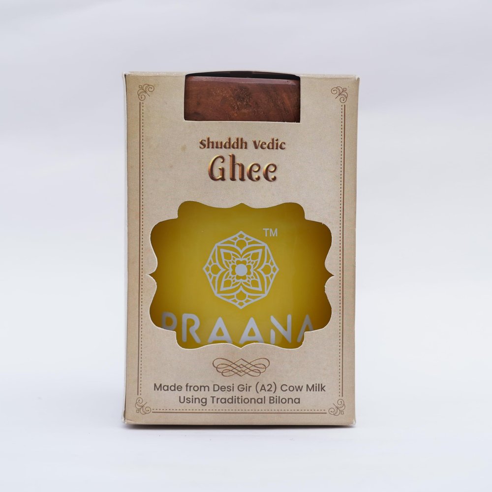 Praana Nutrition A2 Vedic Bilona Gir Cow Ghee in Glass Jar - 500ml