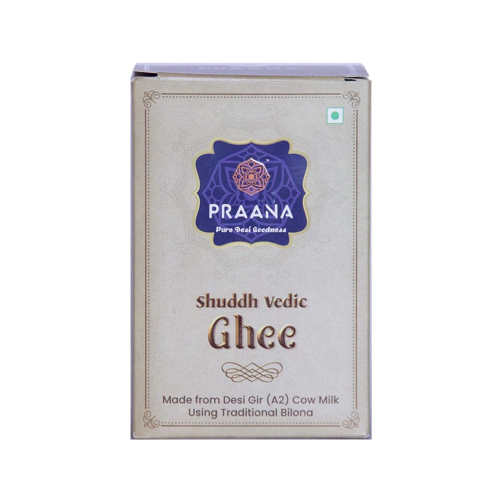 Praana Nutrition A2 Vedic Bilona Gir Cow Ghee in Glass Jar - 250ml