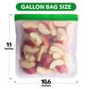 GREENZLA Planet Friendly Reusable Freezer Bags, 8-Pack Extra Thick and Leakproof & Resealable - For Safe Food Storage, Marinating, Snacks, & Meal Prep, Reusable Bags for Food, & Freezer Safety view 2