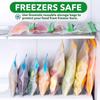 GREENZLA Planet Friendly Reusable Freezer Bags, 8-Pack Extra Thick and Leakproof & Resealable - For Safe Food Storage, Marinating, Snacks, & Meal Prep, Reusable Bags for Food, & Freezer Safety view 4