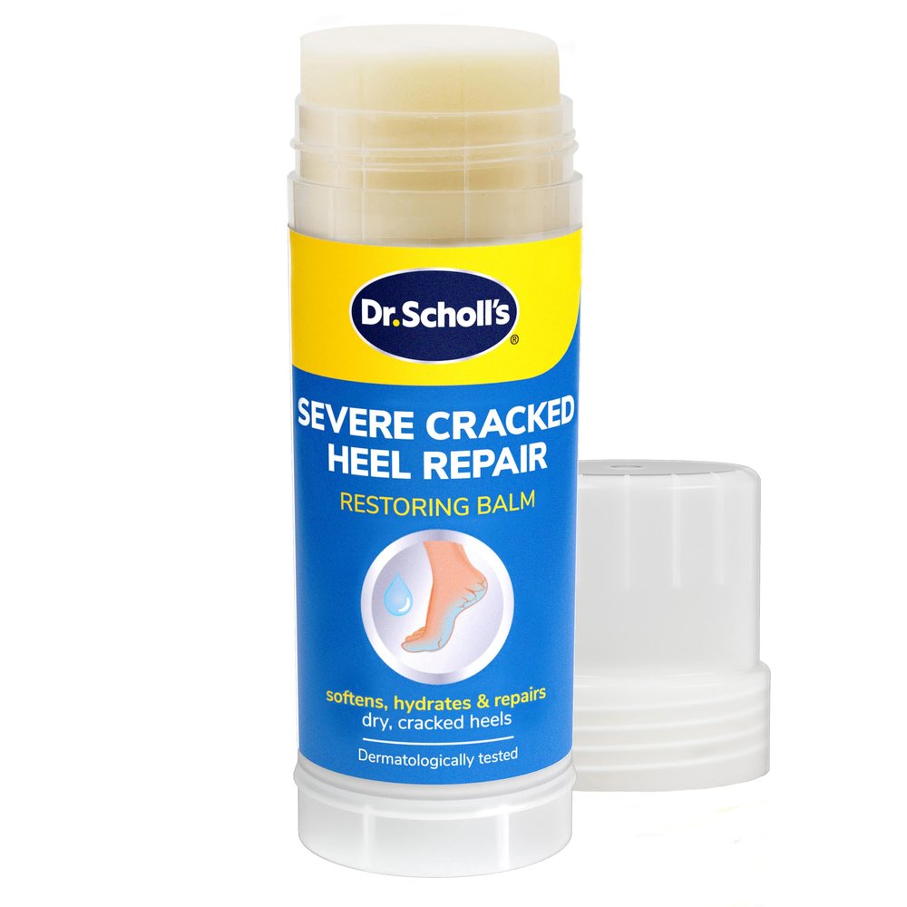 Dr. Scholl's Cracked Heel Repair Balm 2.5oz, with 25% Urea for Dry Cracked Feet, Heals and Moisturizes for Healthy Feet