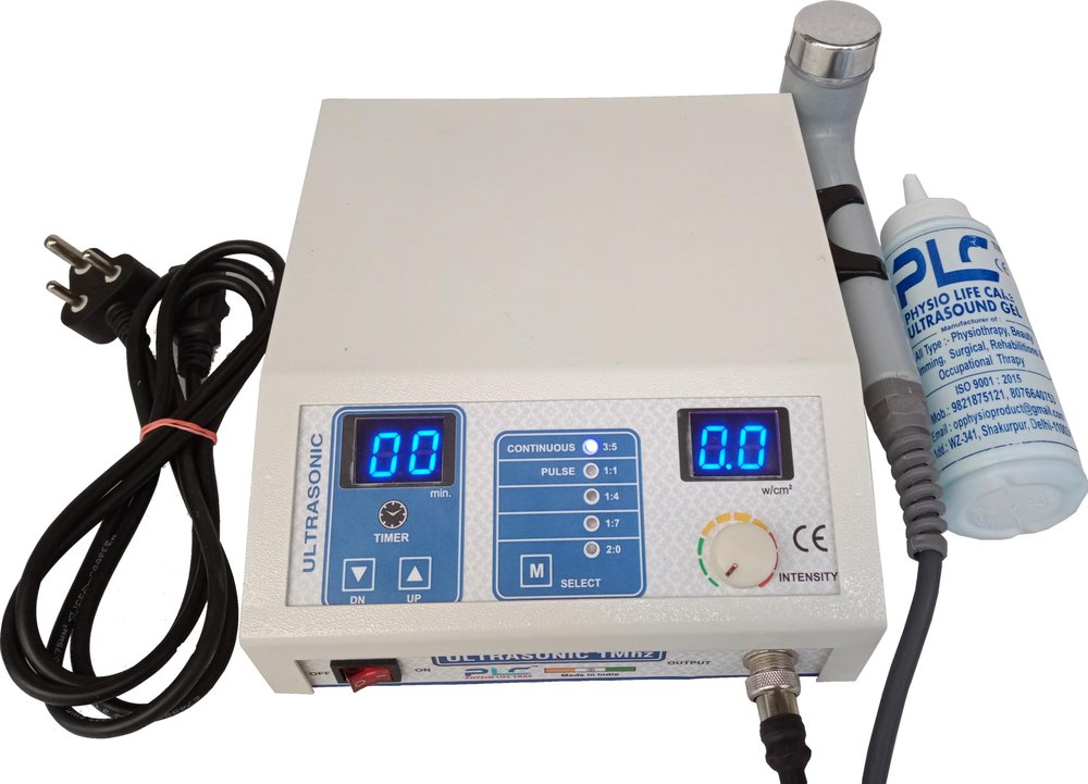 Physio Life Care Ultrasonic Physiotherapy Machine 1MHz, Metal Frame With 1 Year Warranty, Ultrasound Therapy For Pain Relief, Portable Ultrasound Physiotherapy Machine
