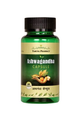 ASHWAGANDHA EXTRACT CAPSULES| YAMUNA PHARMACY | PURE ASHWAGANDHA EXTRACT | VEG CAPSULES | PROVIDES IMMUNITY | 60 CAPSULES