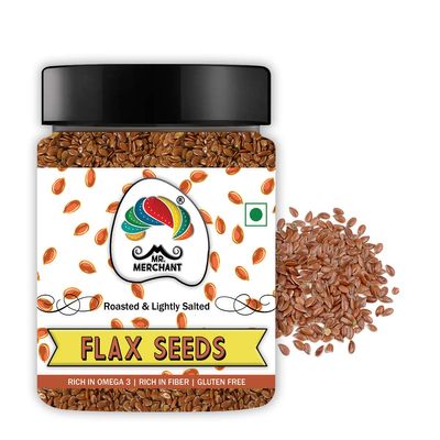 Mr. Merchant Roasted Flax Seeds (Lightly Salted Alsi) Jar Pack, 300g