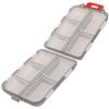 ARTIBETTER 10 Compartment Portable Medicine Box Double Layer Pill Case Travel Organizer with Secure Seal for Home Camping Office Mini Storage Container Grey view 2