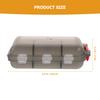ARTIBETTER 10 Compartment Portable Medicine Box Double Layer Pill Case Travel Organizer with Secure Seal for Home Camping Office Mini Storage Container Grey view 4