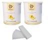 Atico Hair Removal Hydrosoluble Anti-Tan Creme Wax (800 Gm) made with Argan Oil Pack of 2+ 60 Waxing Strips (White Chocolate (PACK OF 2) + 60 Strips) view 1