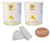 Atico Hair Removal Hydrosoluble Anti-Tan Creme Wax (800 Gm) made with Argan Oil Pack of 2+ 60 Waxing Strips (White Chocolate (PACK OF 2) + 60 Strips) view 2