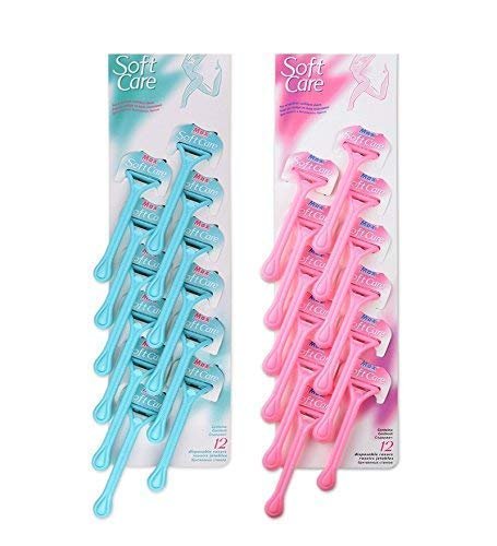 DEXO Disposable Shaving Razor Men Women Travel Shaver Razor Blades Face Care Body Hair Removal, Set of 24 Pcs pack of 1.