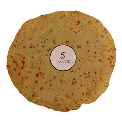 FLAVVORA Amritsari Handmade Papad|Preservative-Free|Crispy & Delicious Gluten Free Healthy Snack (Red Chilli Tomato, 800gm)