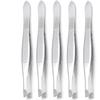 AVTY (5 Pack) Slant Tweezers - Precision Sturdy Stainless Steel Slant Tip Tweezers Hair Plucker for Hair and Eyebrows Personal Care (Silver Tone) view 1