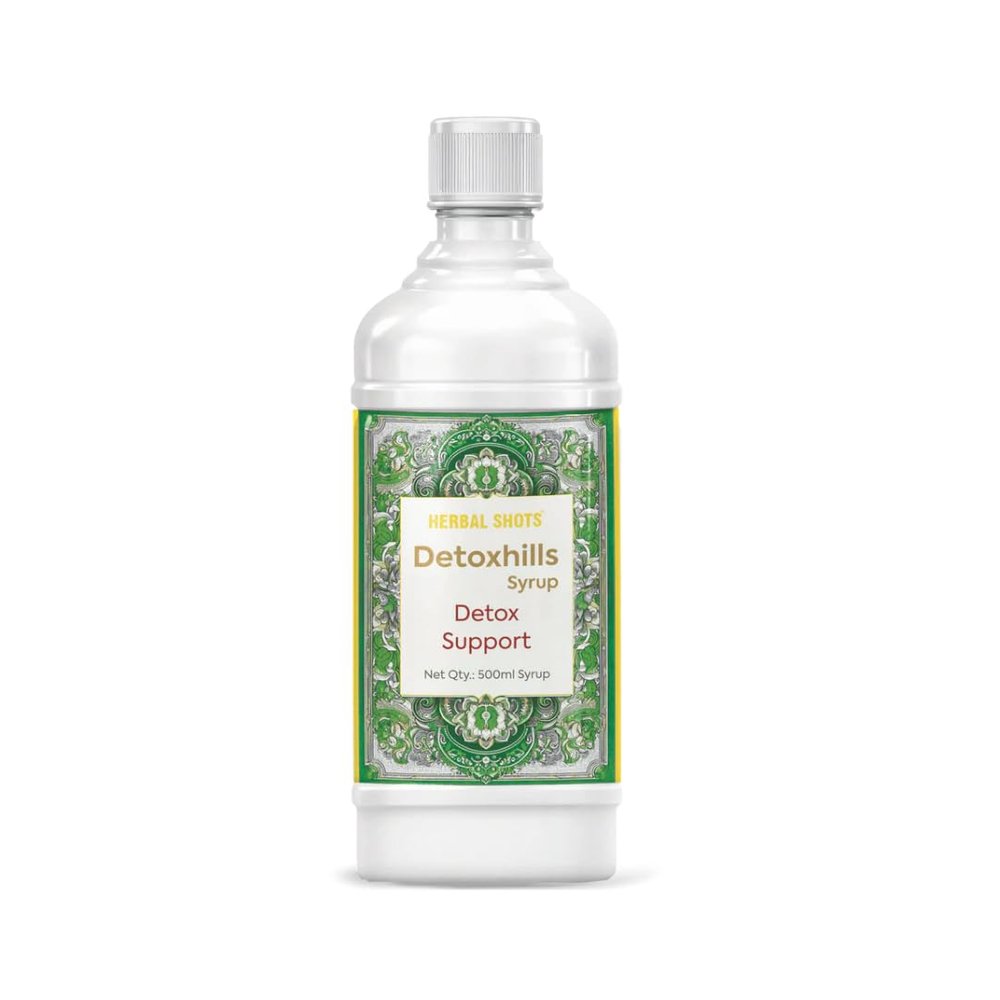 Herbal Hills Detoxhills Herbal Shots, 500 ML, | Supports Daily Detox & Liver Cleanse | Ayurvedic Herbal Juice For Digestion, Gut Health & Toxin Removal | With Triphala, Aloe Vera & Wheatgrass