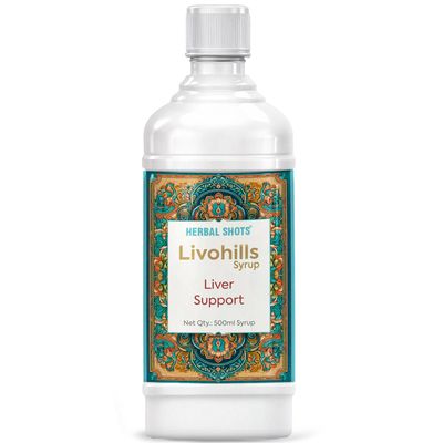 Herbal Shots Livohills Syrup 500 ml (500 ML PACK OF 1)