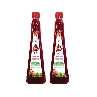 HB+ Prickly Pear Fruit Juice for Healthy Pregnancy & Chemotherapy, No Added Sugar, Sweetened with Stevia, Red, (Pack of 2)