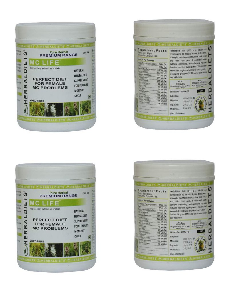HerbalDiets Mclife 300g (Mix-Fruit Flavor) Perfect Product for female monthly cycle problems (Pack of 2)