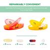 GIIYAA Weekly Pill Organizer (Twice-A-Day), Portable 7 Day Pill Box Case with Stackable AM/PM Compartments for Pills, Vitamin, Fish Oil, Supplements,Rainbow view 3