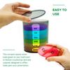 GIIYAA Weekly Pill Organizer (Twice-A-Day), Portable 7 Day Pill Box Case with Stackable AM/PM Compartments for Pills, Vitamin, Fish Oil, Supplements,Rainbow view 4